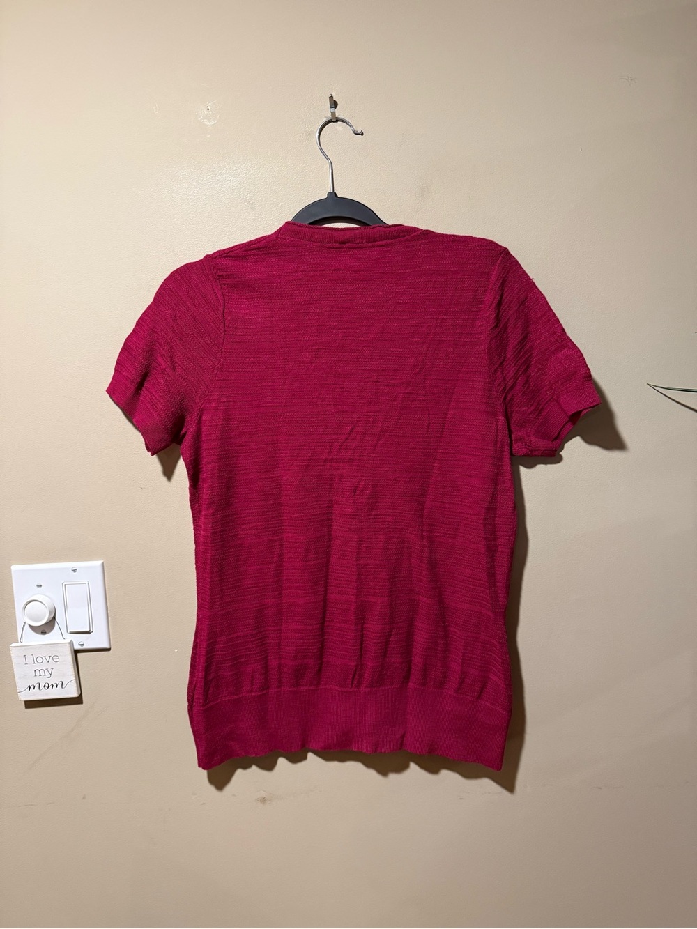 Ricki’s Raspberry Red Textured Knit Lightweight Cardigan - Picture 8 of 12